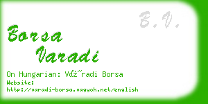 borsa varadi business card